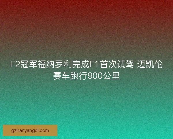 F2冠军福纳罗利完成F1首次试驾 迈凯伦赛车跑行900公里 F2冠军福纳罗利完成F1首次试驾 迈凯伦赛车跑行900公里